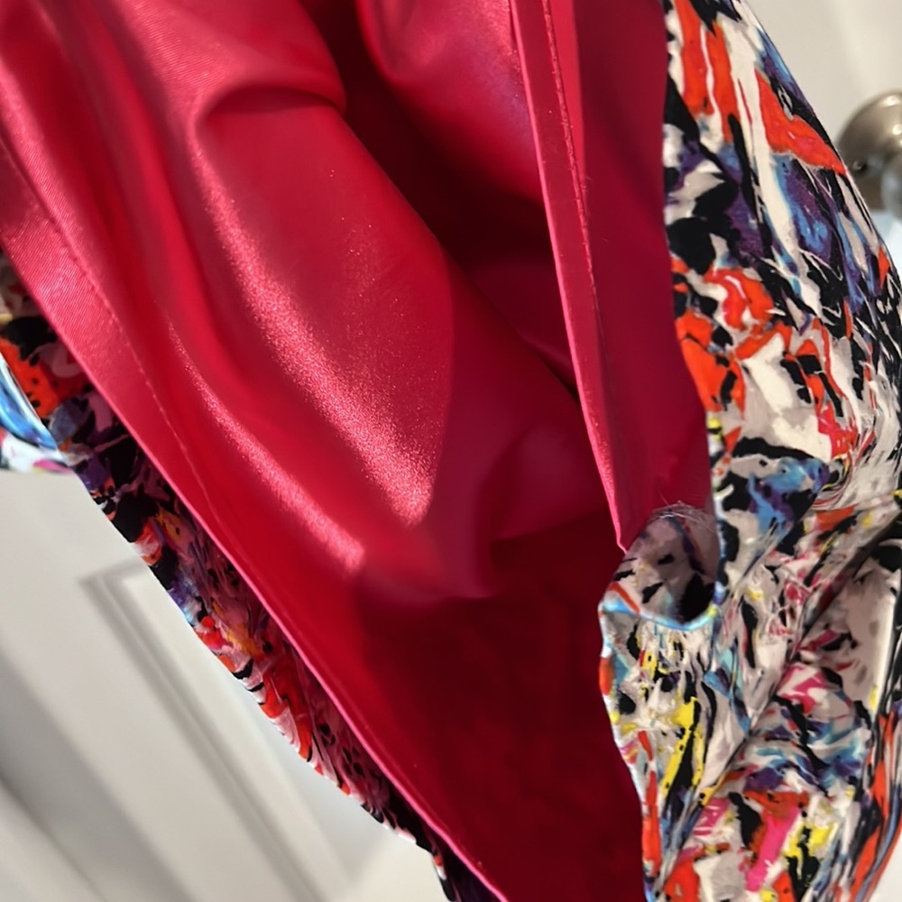 Tahari Kaleidoscope Sheath/ Dress w Fuchsia lining - Picture 7 of 13